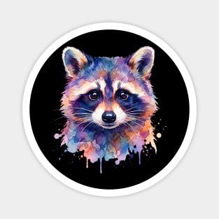 Watercolor Raccoon Painting Animal Lover Gift Magnet